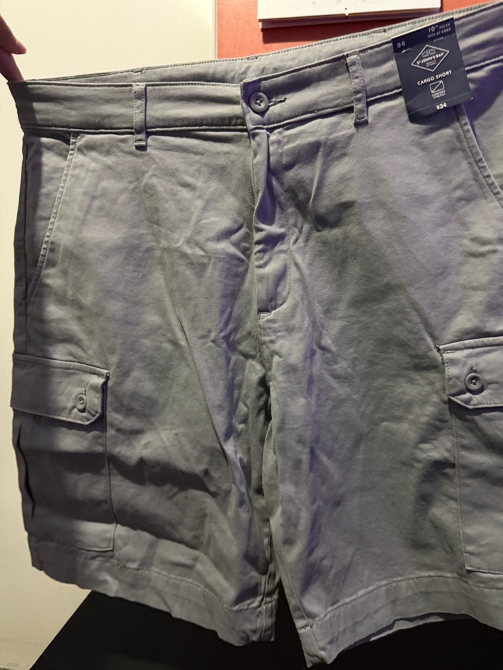 St. John's Bay Gray Cargo Shorts